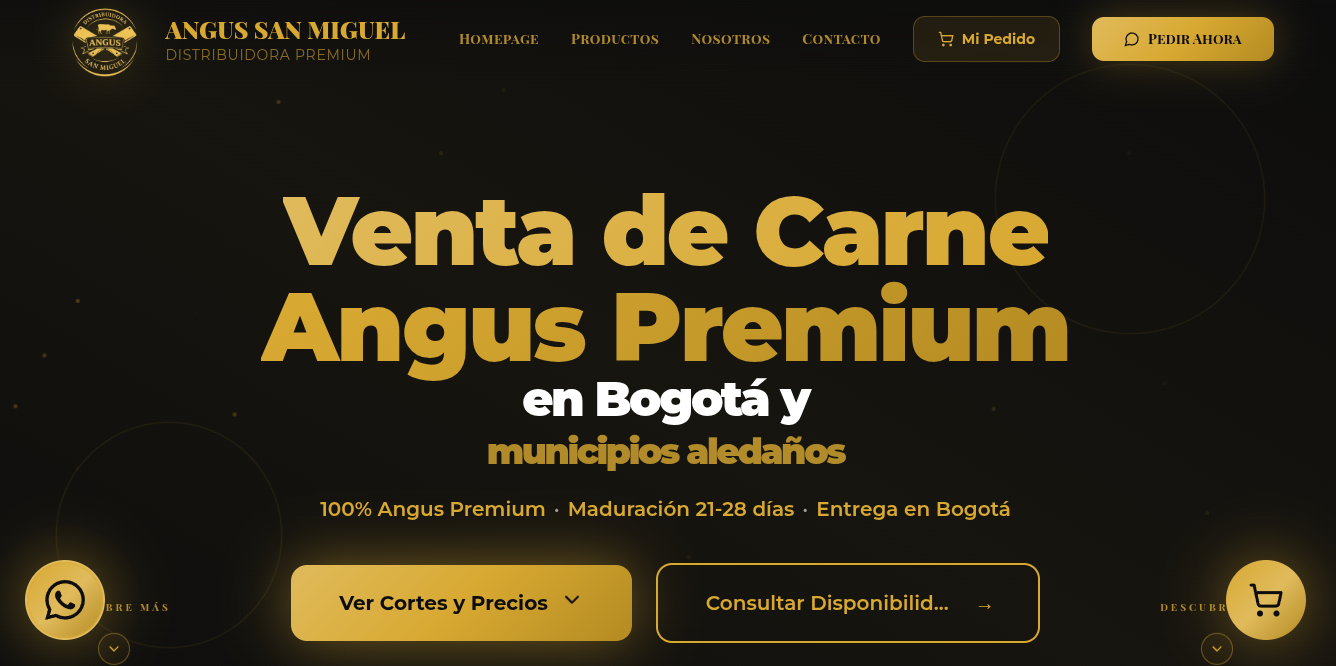 Sitio web de Distribuidora Angus San Miguel