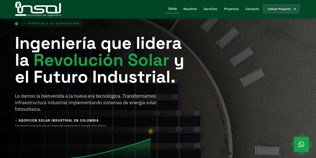 Sitio web de Insol Ingeniería